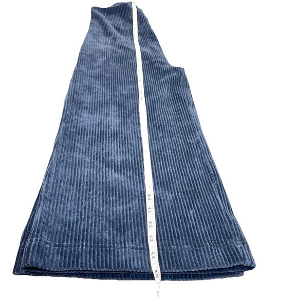 MADEWELL Corduroy Navy Blue Sleeveless Wide-Leg Jumpsuit Sz XS Cropped - Picture 8 of 9